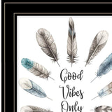 Set Of Two Good Vibes 2 Black Framed Print Wall Art - Homeroots - Flyclothing LLC