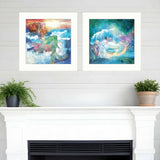 Set Of Two Mermaids 1 White Framed Print Wall Art - Homeroots - Flyclothing LLC