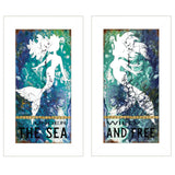 Set Of Two Under The Sea 1 White Framed Print Wall Art - Homeroots - Flyclothing LLC
