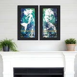 Set Of Two Under The Sea 2 Black Framed Print Wall Art - Homeroots - Flyclothing LLC