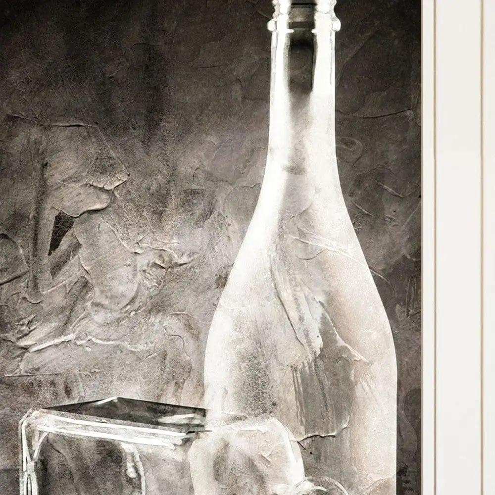 Set Of Two Moody Gray Glassware Still Life 1 White Framed Print Kitchen Wall Art - Homeroots - Flyclothing LLC