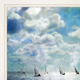 Set Of Two Sailboat Marina 2 White Framed Print Wall Art - Homeroots - Flyclothing LLC