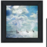 Set Of Two Sailboat Marina 3 Black Framed Print Wall Art - Homeroots - Flyclothing LLC