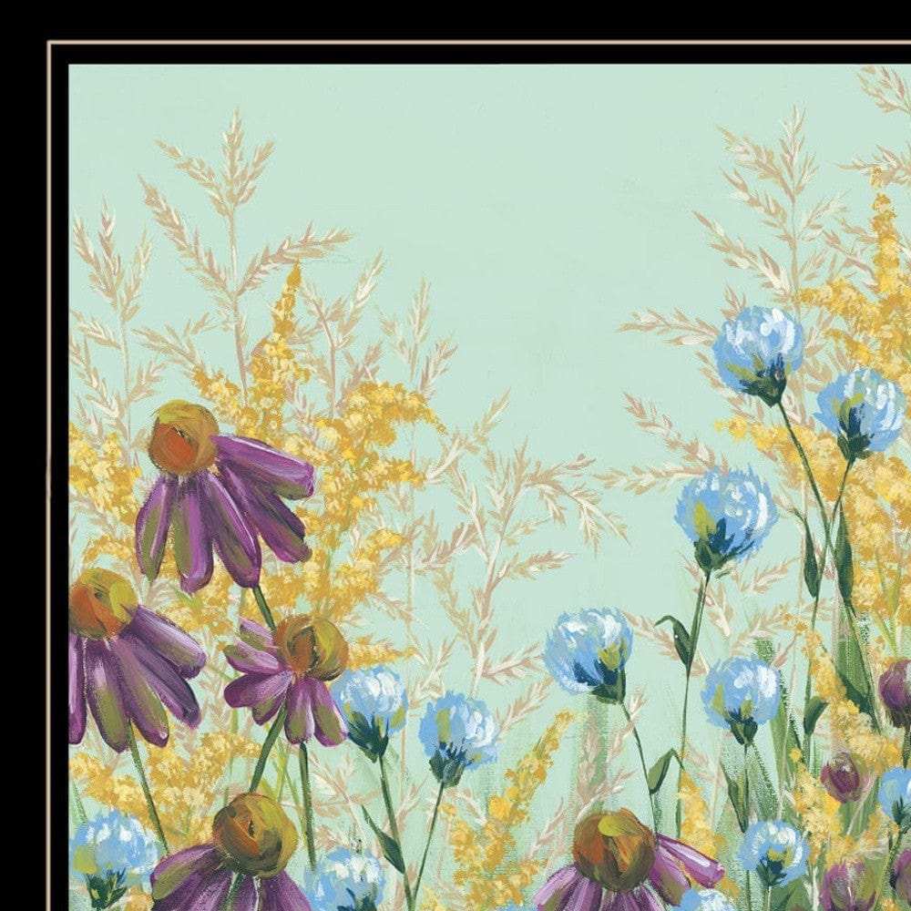 Set Of Two Floral Field 2 Black Framed Print Wall Art - Homeroots - Flyclothing LLC