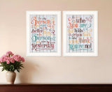 Set Of Two The Only Person 1 White Framed Print Wall Art - Homeroots - Flyclothing LLC