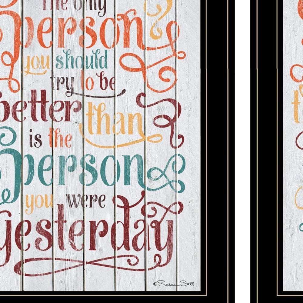 Set Of Two The Only Person 2 Black Framed Print Wall Art - Homeroots - Flyclothing LLC
