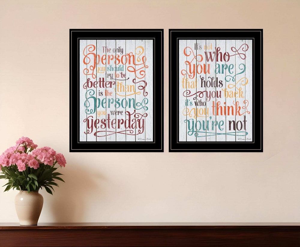 Set Of Two The Only Person 2 Black Framed Print Wall Art - Homeroots - Flyclothing LLC