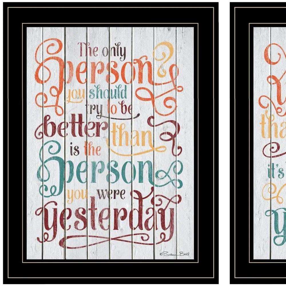 Set Of Two The Only Person 2 Black Framed Print Wall Art - Homeroots - Flyclothing LLC