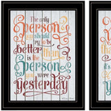 Set Of Two The Only Person 2 Black Framed Print Wall Art - Homeroots - Flyclothing LLC