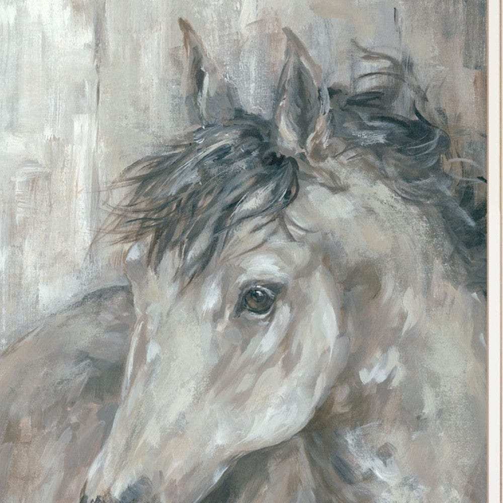 Set Of Two TRUE Spirit Horses 1 White Framed Print Wall Art - Homeroots - Flyclothing LLC