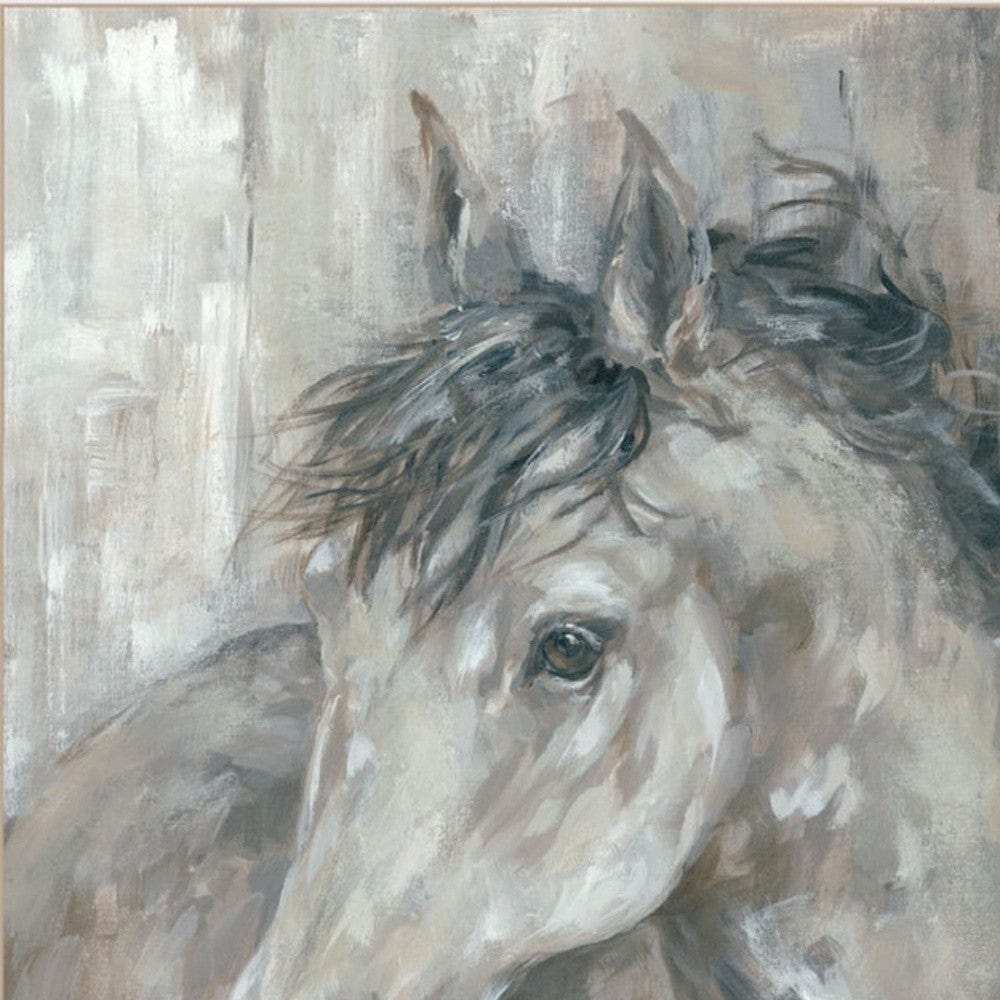 Set Of Two TRUE Spirit Horses 1 White Framed Print Wall Art - Homeroots - Flyclothing LLC