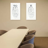 Set Of Two Eye Charts 3 White Framed Print Wall Art - Homeroots - Flyclothing LLC