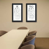 Set Of Two Eye Charts 4 Black Framed Print Wall Art - Homeroots - Flyclothing LLC