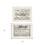 Set Of Two Family Values 1 White Framed Print Wall Art - Homeroots - Flyclothing LLC