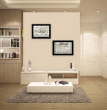 Set Of Two Family Values 2 Black Framed Print Wall Art - Homeroots - Flyclothing LLC