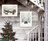 Set Of Two Antique Christmas 1 White Framed Print Wall Art - Homeroots - Flyclothing LLC
