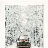 Set Of Two Antique Christmas 1 White Framed Print Wall Art - Homeroots - Flyclothing LLC