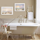 Set Of Two Sunrise Sunset 2 White Framed Print Wall Art - Homeroots - Flyclothing LLC