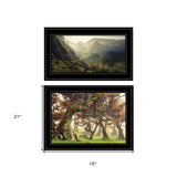 Set Of Two The Land of Hobbits 2 Black Framed Print Wall Art - Homeroots - Flyclothing LLC