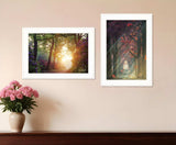 Set Of Two Path of Happiness 1 White Framed Print Wall Art - Homeroots - Flyclothing LLC