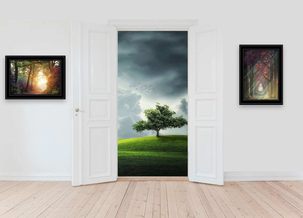 Set Of Two Path of Happiness 2 Black Framed Print Wall Art - Homeroots - Flyclothing LLC