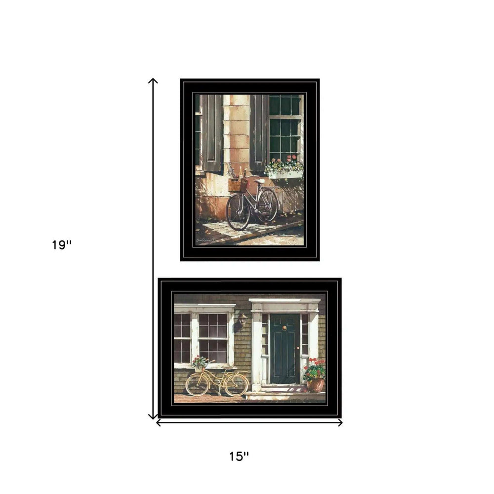 Set Of Two A Picnic Getaway 2 Black Framed Print Wall Art - Homeroots - Flyclothing LLC