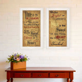 Set Of Two Joyful 1 White Framed Print Wall Art - Homeroots - Flyclothing LLC