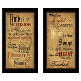 Set Of Two Joyful 2 Black Framed Print Wall Art - Homeroots - Flyclothing LLC