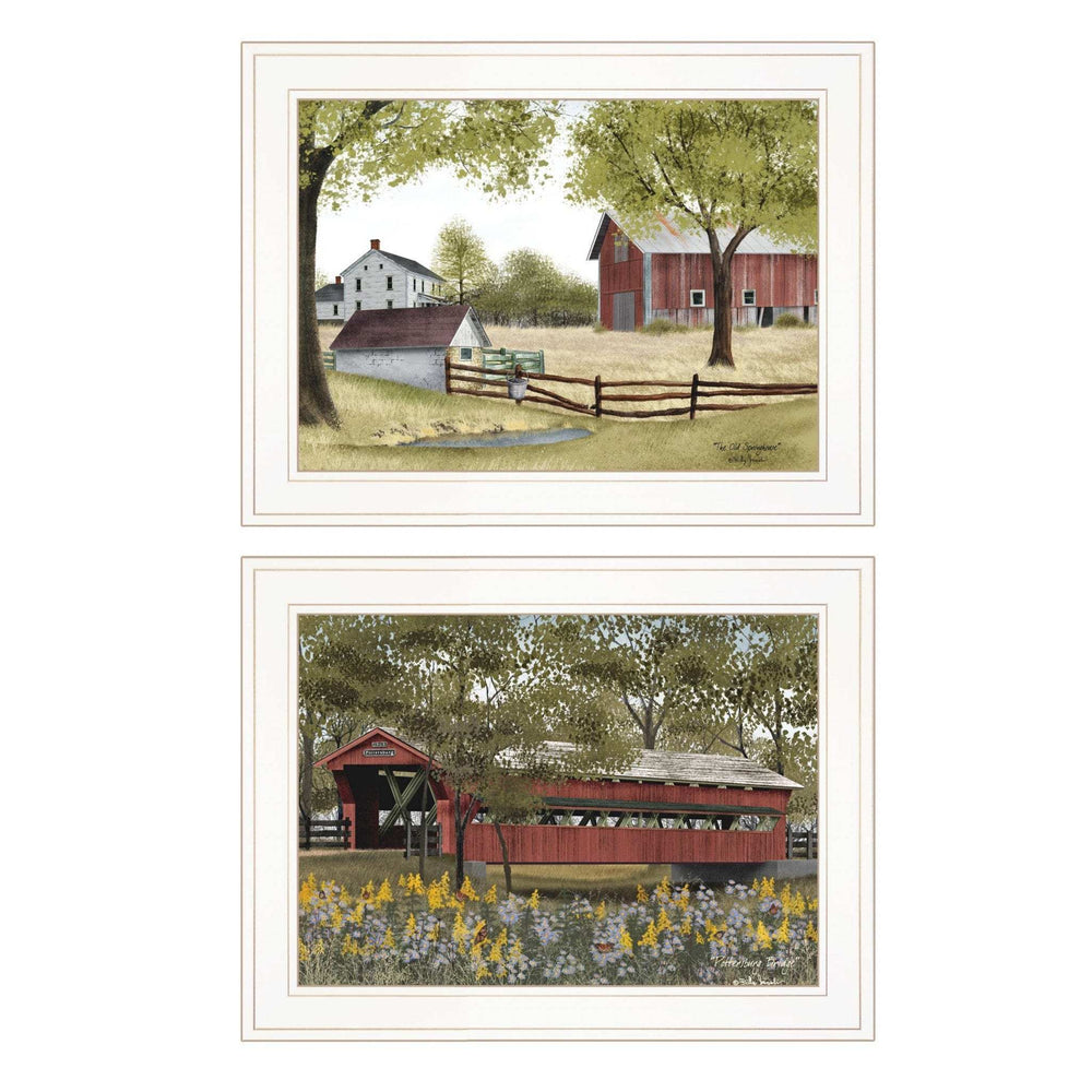 Set Of Two The Spring House 1 White Framed Print Wall Art - Homeroots - Flyclothing LLC