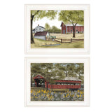 Set Of Two The Spring House 1 White Framed Print Wall Art - Homeroots - Flyclothing LLC