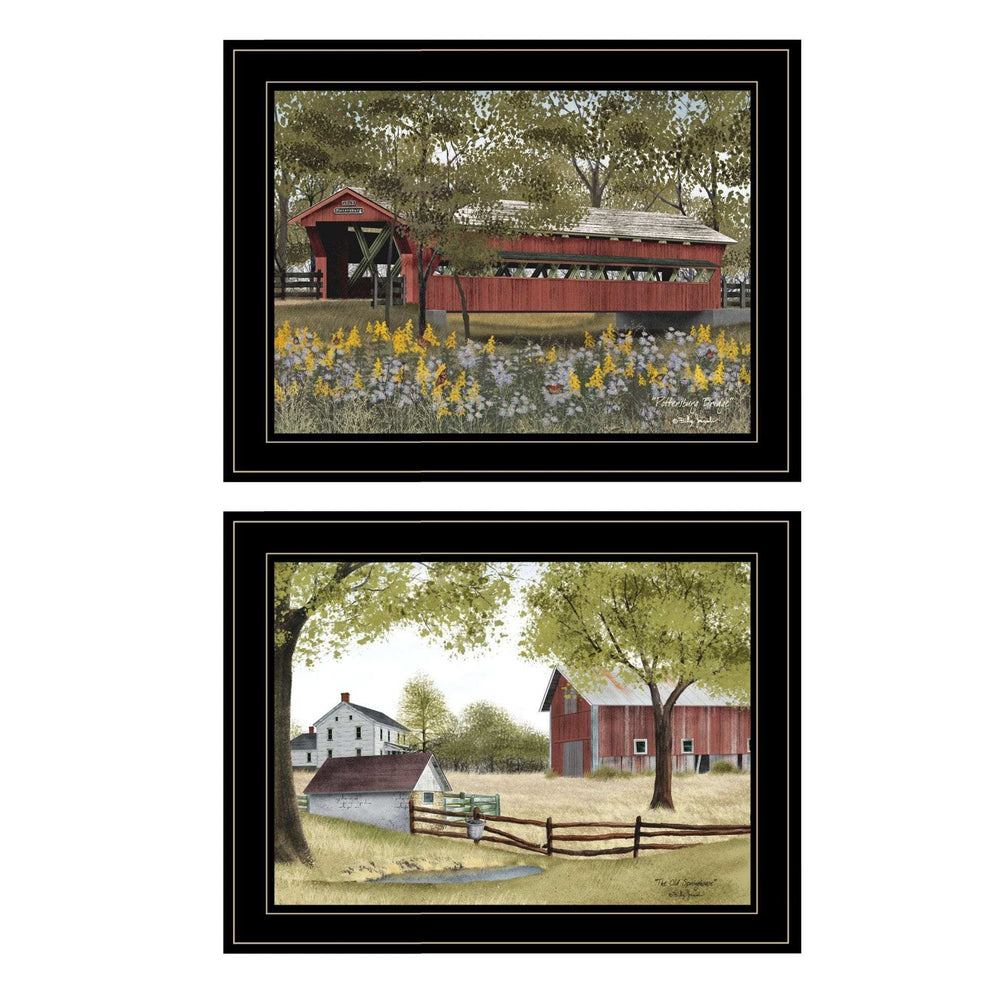 Set Of Two The Spring House 2 Black Framed Print Wall Art - Homeroots - Flyclothing LLC