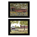 Set Of Two The Spring House 2 Black Framed Print Wall Art - Homeroots - Flyclothing LLC