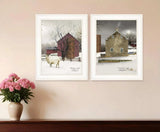 Set Of Two Cold Winter 1 White Framed Print Wall Art - Homeroots - Flyclothing LLC