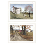 Set Of Two The Road Home 1 White Framed Print Wall Art - Homeroots - Flyclothing LLC