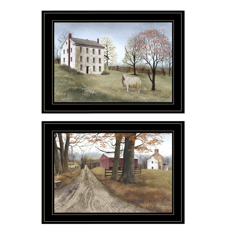 Set Of Two The Road Home 2 Black Framed Print Wall Art - Homeroots - Flyclothing LLC