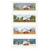 Set Of Four Billy Jacobs Four Seasons Collection V White Frame White Framed Print Wall Art - Homeroots - Flyclothing LLC