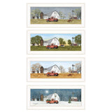 Set Of Four Billy Jacobs Four Seasons Collection V White Frame White Framed Print Wall Art - Homeroots - Flyclothing LLC