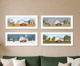 Set Of Four Billy Jacobs Four Seasons Collection V White Frame White Framed Print Wall Art - Homeroots - Flyclothing LLC