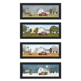 Set Of Four Billy Jacobs Four Seasons Collection V Black Frame 1 Black Framed Print Wall Art - Homeroots - Flyclothing LLC
