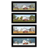 Set Of Four Billy Jacobs Four Seasons Collection V Black Frame 2 Black Framed Print Wall Art - Homeroots - Flyclothing LLC
