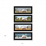 Set Of Four Billy Jacobs Four Seasons Collection V Black Frame 2 Black Framed Print Wall Art - Homeroots - Flyclothing LLC