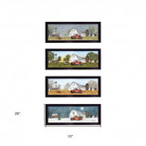 Set Of Four Billy Jacobs Four Seasons Collection V Black Frame 3 Black Framed Print Wall Art - Homeroots - Flyclothing LLC