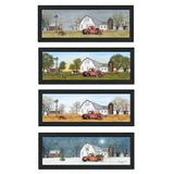Set Of Four Billy Jacobs Four Seasons Collection VII 2 Black Framed Print Wall Art - Homeroots - Flyclothing LLC