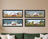 Set Of Four Billy Jacobs Four Seasons Collection VII 2 Black Framed Print Wall Art - Homeroots - Flyclothing LLC
