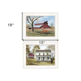 Set Of Two Summers End 1 White Framed Print Wall Art - Homeroots - Flyclothing LLC