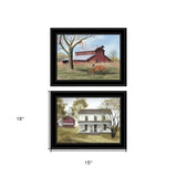 Set Of Two Summers End 2 Black Framed Print Wall Art - Homeroots - Flyclothing LLC