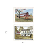 Set Of Two End of Summer 1 White Framed Print Wall Art - Homeroots - Flyclothing LLC