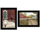 Set Of Two Good Morning 2 Black Framed Print Wall Art - Homeroots - Flyclothing LLC