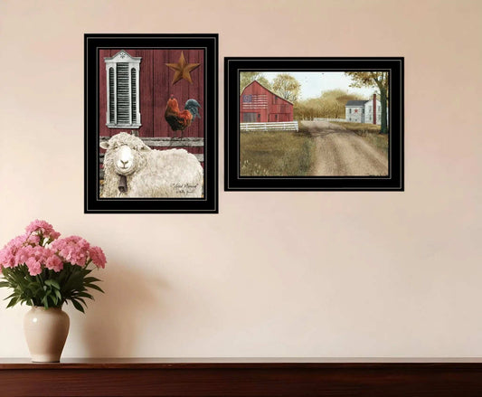 Set Of Two Good Morning 2 Black Framed Print Wall Art - Homeroots - Flyclothing LLC