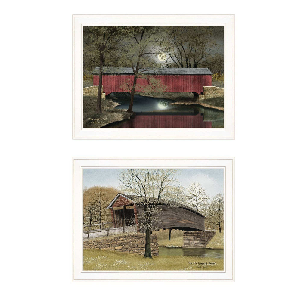 Set Of Two Bridge Collection I 1 White Framed Print Wall Art - Homeroots - Flyclothing LLC